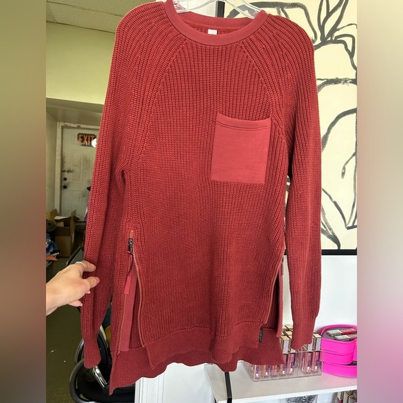 Varley Matteson Pullover red sweater size S - Picture 5 of 7